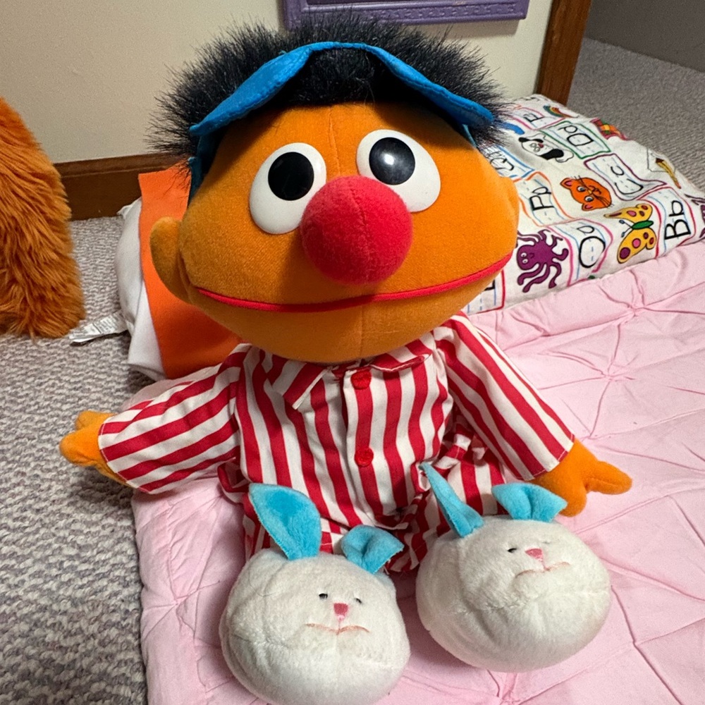 Vintage sleep and snore Ernie from Sesame Street